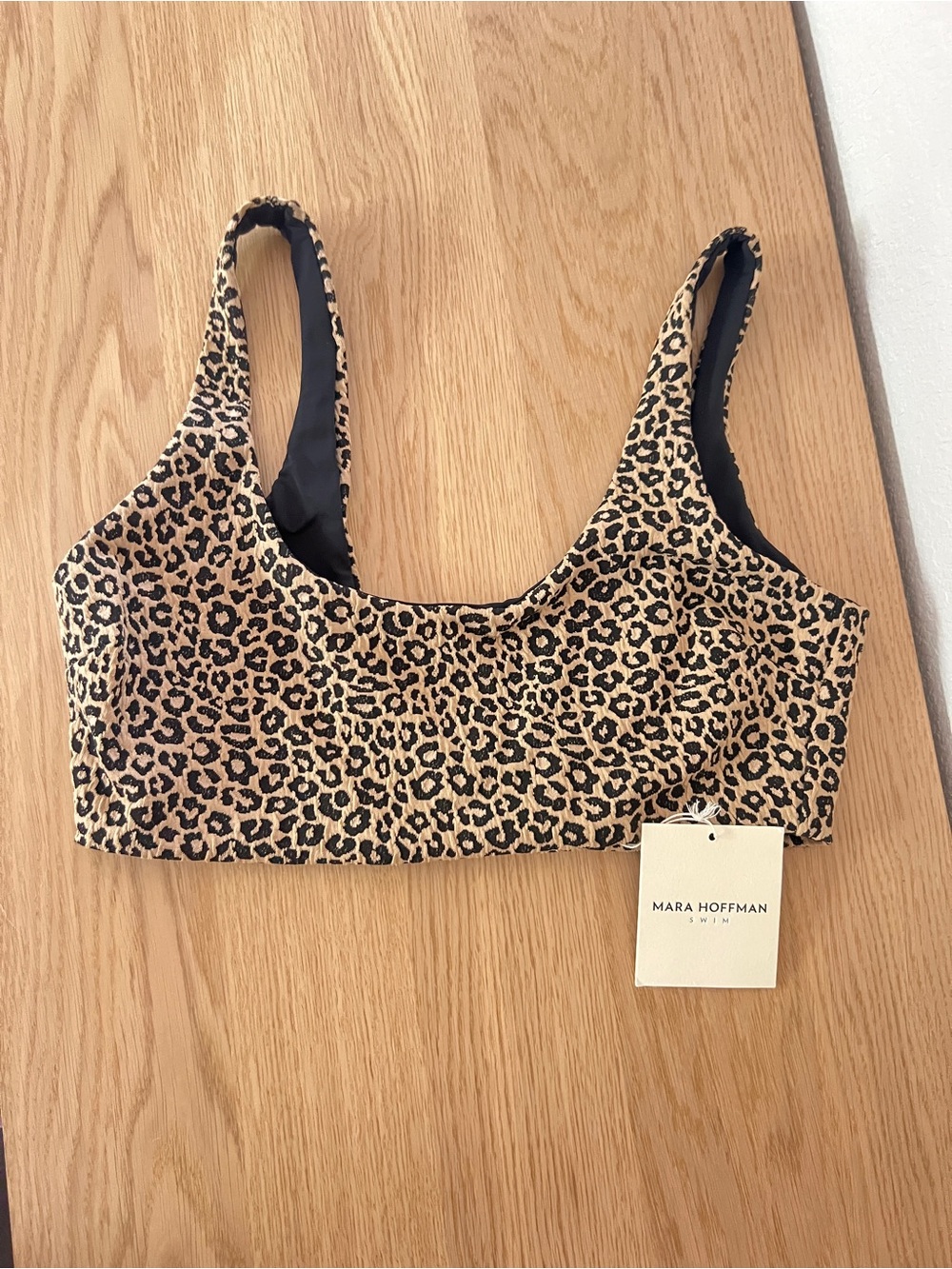Mara Hoffman Lira Leopard Top + Goldie White Bottom Bikini Set XL - Picture 2 of 10